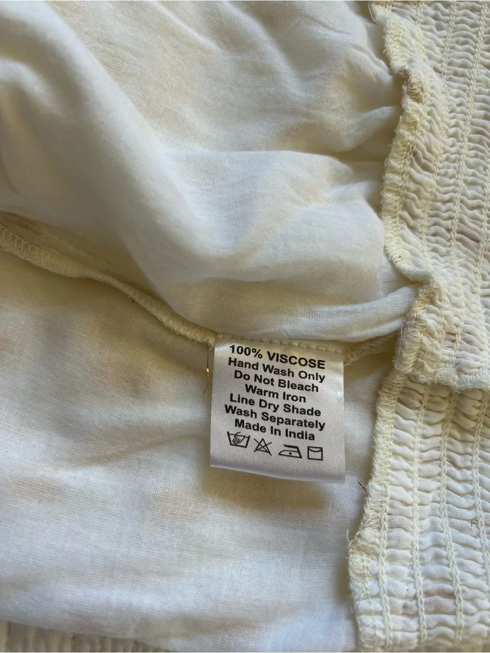 Poppy & Peonies White Crop Top with Gold Dot Trim - Picture 6 of 7